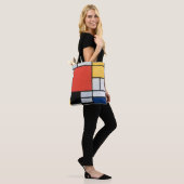 Samenstelling Rood, Geel, Blauw, Zwart, Mondriaan Tote Bag (Op model)