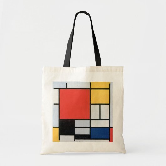 Samenstelling Rood, Geel, Blauw, Zwart, Mondriaan Tote Bag (Voorkant)