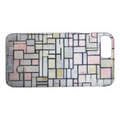 Samenstelling Roze en grijs, Mondriaan Case-Mate iPhone Case (Achterkant (Horizontaal))
