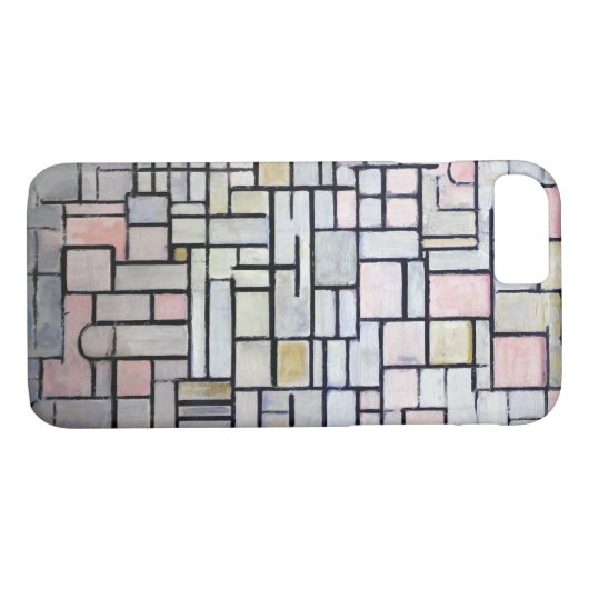 Samenstelling Roze en grijs, Mondriaan Case-Mate iPhone Case (Achterkant (Horizontaal))