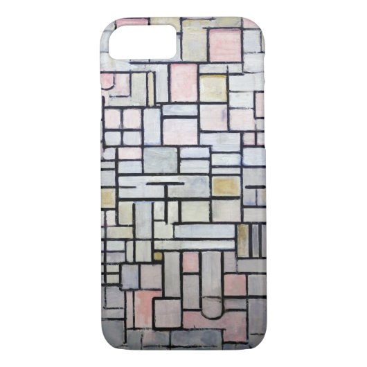 Samenstelling Roze en grijs, Mondriaan Case-Mate iPhone Case (Achterkant)