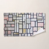 Samenstelling Roze en grijs, Mondriaan Handdoek (Handdoek)