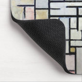 Samenstelling Roze en grijs, Mondriaan Muismat (Hoek)