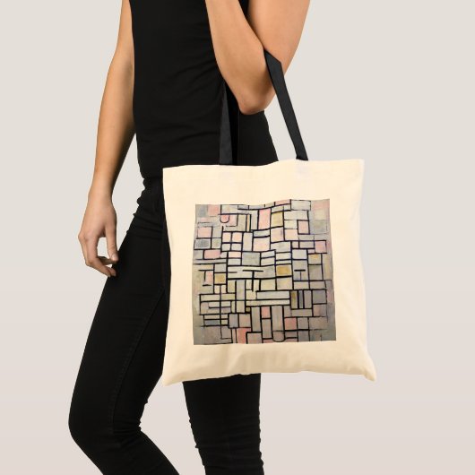 Samenstelling Roze en grijs, Mondriaan Tote Bag (Voorkant (product))