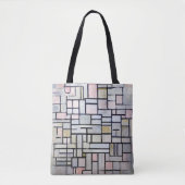 Samenstelling Roze en grijs, Mondriaan Tote Bag (Voorkant)