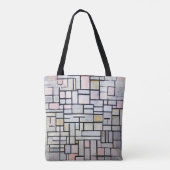 Samenstelling Roze en grijs, Mondriaan Tote Bag (Achterkant)