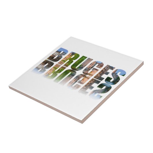 Samenstelling tekstfoto's van Brugge Tegeltje (Zijkant)