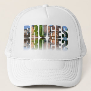 Samenstelling tekstfoto's van Brugge Trucker Pet
