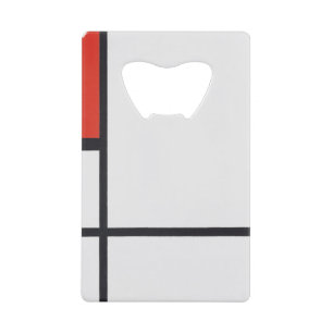 Samenstelling van de gemeente Pietmondrian Creditkaart Flessenopener