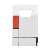 Samenstelling van de gemeente Pietmondrian Creditkaart Flessenopener (Achterkant)