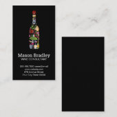 samenstelling van de wijnfles visitekaartje (Voorkant / Achterkant)