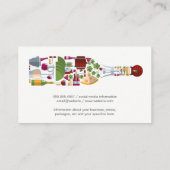 samenstelling van de wijnfles visitekaartje (Achterkant)