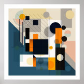 Samenstelling van geometrische vormen 1 poster (Voorkant)