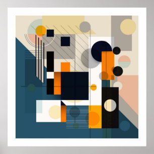 Samenstelling van geometrische vormen 1 poster