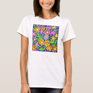 Samenstelling van geverfde Floral T-shirt