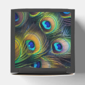 Samenstelling van heldere pauwenveren bedankdoosjes (Bovenkant)