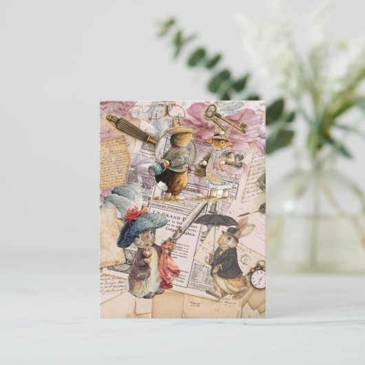 samenstelling van het meterkonijn briefkaart (Staand voorkant)