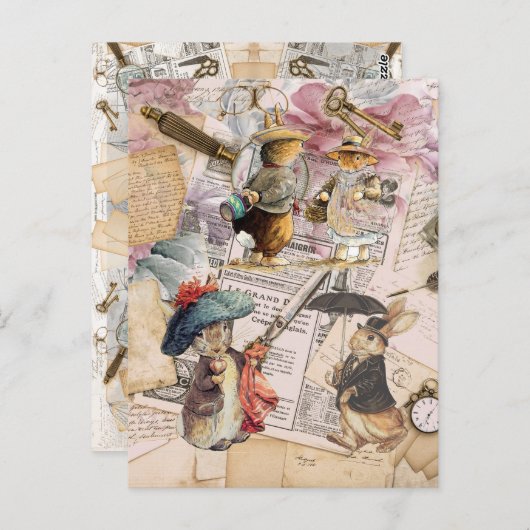 samenstelling van het meterkonijn briefkaart (Voorkant / Achterkant)