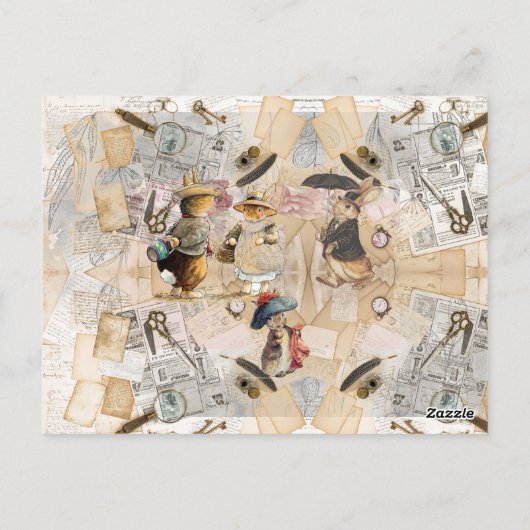 samenstelling van het meterkonijn briefkaart (Achterkant)