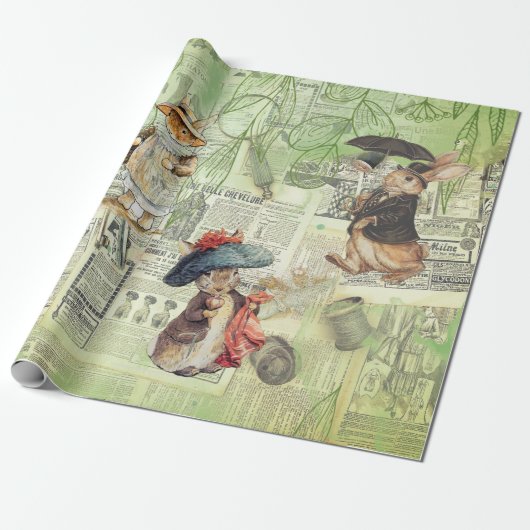 samenstelling van het meterkonijn cadeaupapier (Uitgerold)