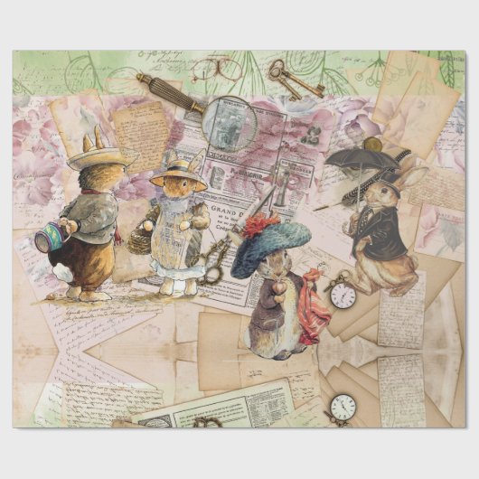 samenstelling van het meterkonijn cadeaupapier (Vlak)