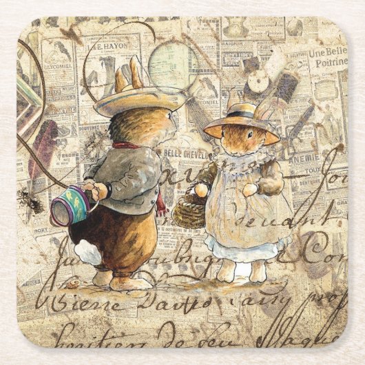 samenstelling van het meterkonijn kartonnen onderzetters (Voorkant)