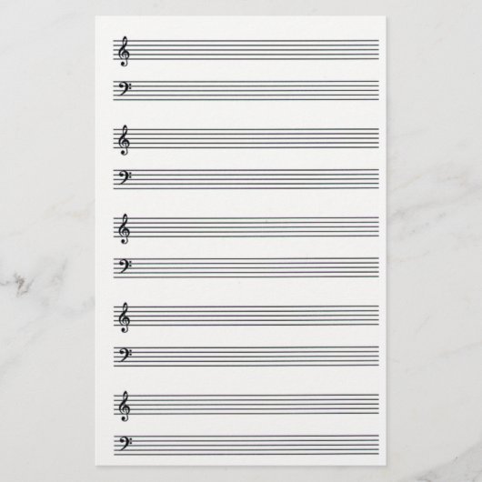 Samenstelling van met muziek gelinkte bankierbenod briefpapier (Voorkant)