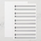 Samenstelling van met muziek gelinkte bankierbenod briefpapier (Voorkant / Achterkant)