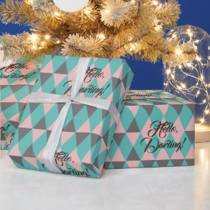Samenstelling van multi-gekleurd driehoeken wrap p cadeaupapier