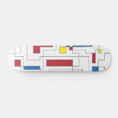 Samenstelling van rood, geel en blauw persoonlijk skateboard (Horizontaal)