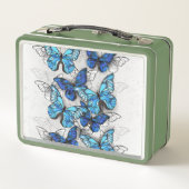 Samenstelling van witte en blauwe vlinders (Achterkant)