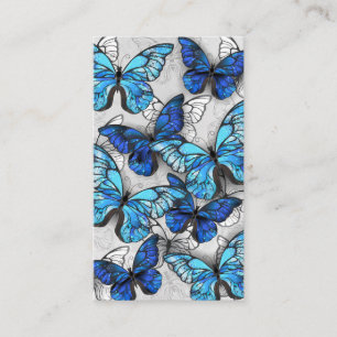 Samenstelling van witte en blauwe vlinders afsprakenkaartje