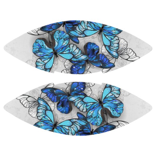 Samenstelling van witte en blauwe vlinders american football (Panelen)