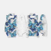 Samenstelling van witte en blauwe vlinders bedankdoosjes (Uitgevouwen)