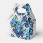 Samenstelling van witte en blauwe vlinders bedankdoosjes (Voorkant Zijde)