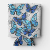 Samenstelling van witte en blauwe vlinders blikjeskoeler (Voorkant)