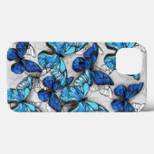 Samenstelling van witte en blauwe vlinders Case-Mate iPhone case (Achterkant (horizontaal))