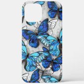 Samenstelling van witte en blauwe vlinders Case-Mate iPhone case (Achterkant)