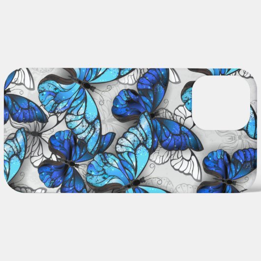 Samenstelling van witte en blauwe vlinders Case-Mate iPhone case (Achterkant / Rechts)
