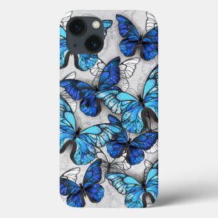 Samenstelling van witte en blauwe vlinders Case-Mate iPhone case