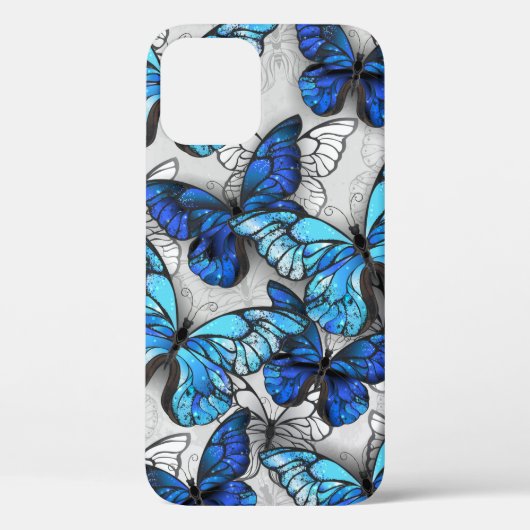 Samenstelling van witte en blauwe vlinders Case-Mate iPhone case (Achterkant)