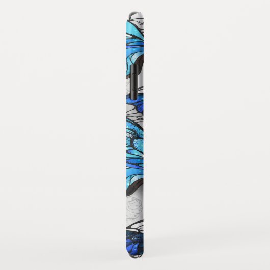 Samenstelling van witte en blauwe vlinders Case-Mate iPhone case (Achterkant/rechts)