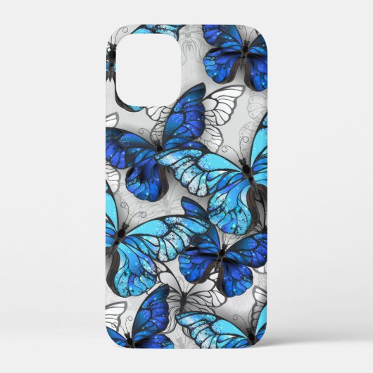 Samenstelling van witte en blauwe vlinders Case-Mate iPhone case (Achterkant)
