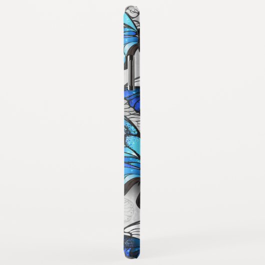 Samenstelling van witte en blauwe vlinders Case-Mate iPhone case (Achterkant/rechts)