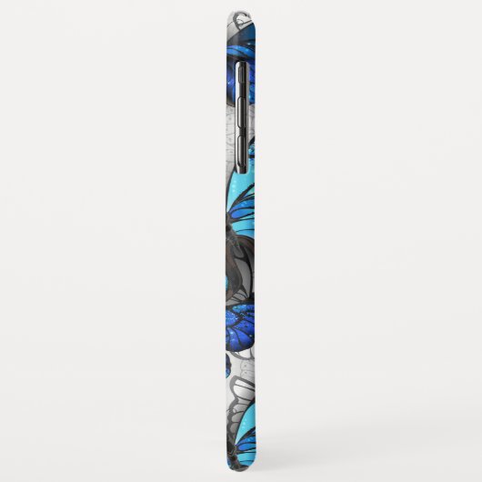 Samenstelling van witte en blauwe vlinders Case-Mate iPhone case (Achterkant/links)