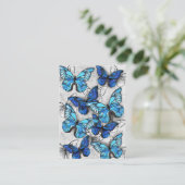 Samenstelling van witte en blauwe vlinders contactkaartje (Staand voorkant)