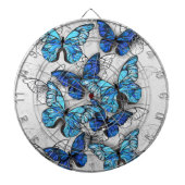 Samenstelling van witte en blauwe vlinders dartbord (Voorkant)