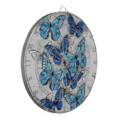 Samenstelling van witte en blauwe vlinders dartbord (Voorkant Links)