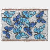Samenstelling van witte en blauwe vlinders deken (Voorkant)