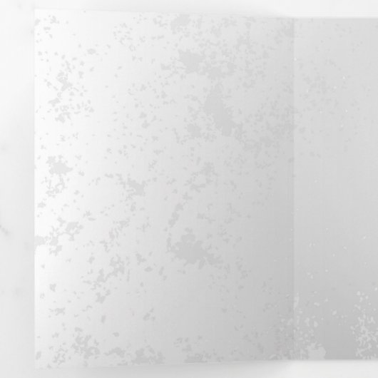 Samenstelling van witte en blauwe vlinders drieluik uitnodiging (Binnenzijde eerst)